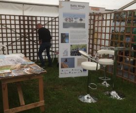 Building our stand at the Birdfair 2019